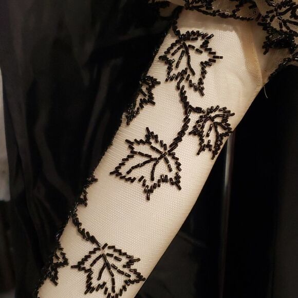 Coya Collection Maxi Front Slit Beaded Leaves - Picture 7 of 13